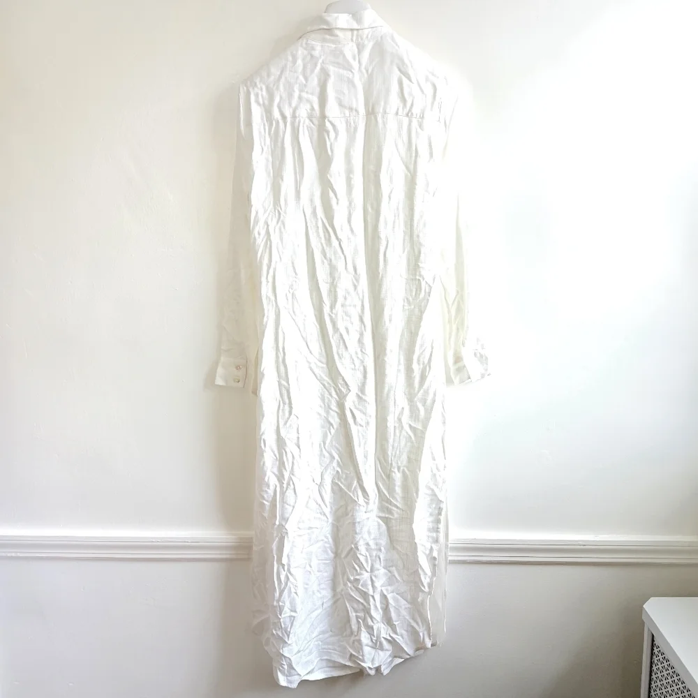 New L*Space Presley Cover-Up Swim Beach Cream Midi Dress NWT Small